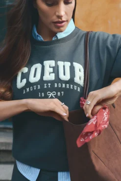 Springfield Sweatshirts-Sweatshirt "Coeur" cinzento