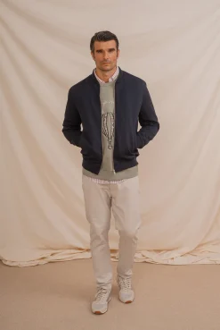 Celopman Sweatshirts-Sweatshirt com bordado frontal verde