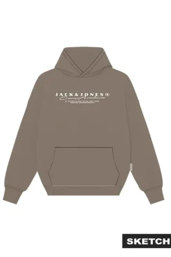 Jack & Jones Sweatshirts-Sweatshirt com capuz capuz cru