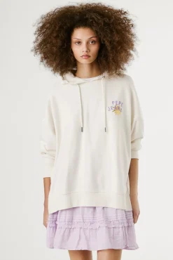 Pepe Jeans Sweatshirts-Sweatshirt com capuz de manga comprida com logo bordado e desenho nas costas estampado