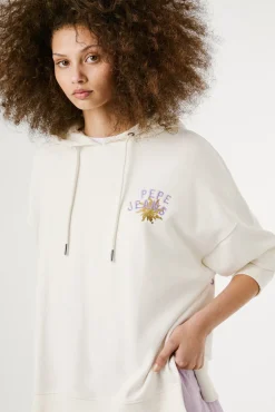 Pepe Jeans Sweatshirts-Sweatshirt com capuz de manga comprida com logo bordado e desenho nas costas estampado