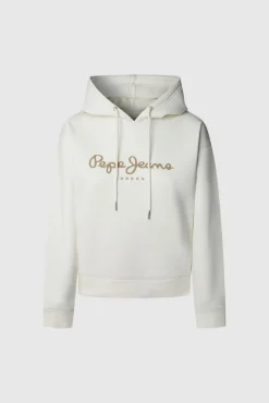Pepe Jeans Sweatshirts-Sweatshirt com capuz e logotipo bege