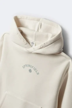 Springfield Kids Sweatshirts|T-Shirts-Sweatshirt com capuz Springfield branco