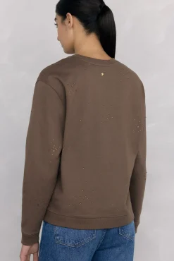 Pedro del Hierro Sweatshirts-Sweatshirt com detalhe de miçangas Verde