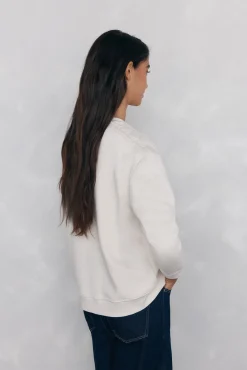 Pedro del Hierro Sweatshirts-Sweatshirt com detalhe trançado Ecru