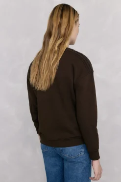 Pedro del Hierro Sweatshirts-Sweatshirt com detalhe trançado Marrom