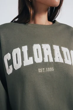 Springfield Sweatshirts-Sweatshirt com estampa urbana Caqui escuro