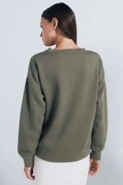 Springfield Sweatshirts-Sweatshirt com estampa urbana Caqui escuro