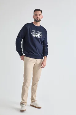 Street Monkey Sweatshirts-Sweatshirt com estampado frontal Azul