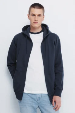 Springfield Sweatshirts-Sweatshirt com fecho-éclair e capuz azul