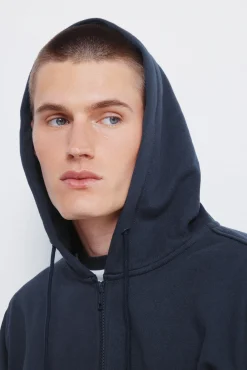 Springfield Sweatshirts-Sweatshirt com fecho-éclair e capuz azul