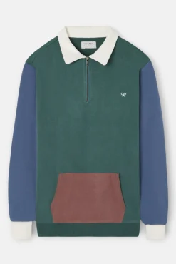 Silbon Sweatshirts-Sweatshirt com fecho-éclair pela meia Verde