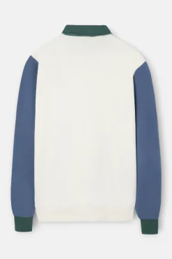 Silbon Sweatshirts-Sweatshirt com fecho-éclair pela meia Ecru