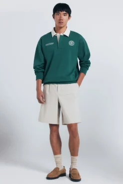 Springfield Sweatshirts-Sweatshirt com gola de rugby verde