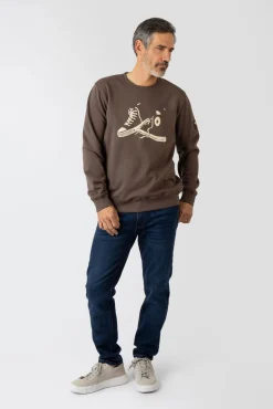 Privata Sweatshirts-Sweatshirt com gola redonda Castanho
