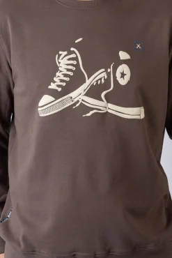 Privata Sweatshirts-Sweatshirt com gola redonda Castanho