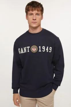 Gant Sweatshirts-Sweatshirt com gola redonda Crest Shield Azul