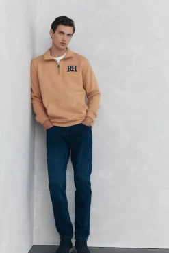 Pedro del Hierro Sweatshirts-Sweatshirt com gola Vespa Marrom