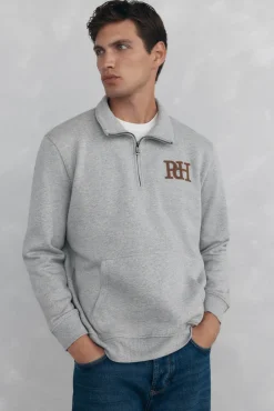 Pedro del Hierro Sweatshirts-Sweatshirt com gola Vespa Cizento