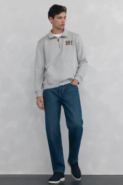Pedro del Hierro Sweatshirts-Sweatshirt com gola Vespa Cizento
