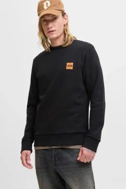 Jack & Jones Sweatshirts-Sweatshirt com logo contrastante preto