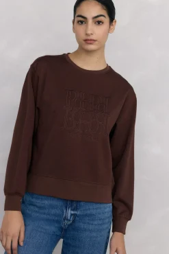 Pedro del Hierro Sweatshirts-Sweatshirt com logo da PDH Marrom