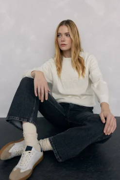 Pedro del Hierro Sweatshirts-Sweatshirt com logo da PDH Ecru