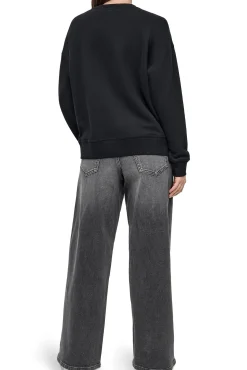 DKNY Sweatshirts-Sweatshirt com logo preto