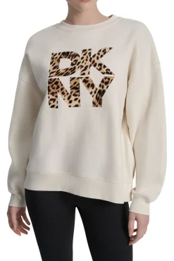 DKNY Sweatshirts-Sweatshirt com logo bege