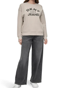 DKNY Sweatshirts-Sweatshirt com logo bege