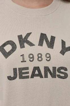DKNY Sweatshirts-Sweatshirt com logo bege