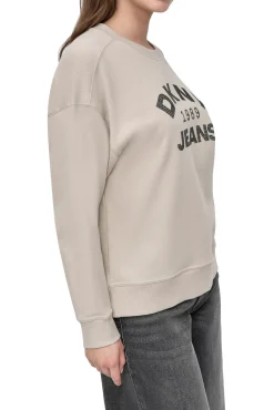 DKNY Sweatshirts-Sweatshirt com logo bege