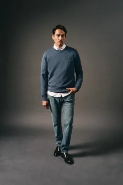 OOTO Sweatshirts-Sweatshirt com logo em relevo Azul