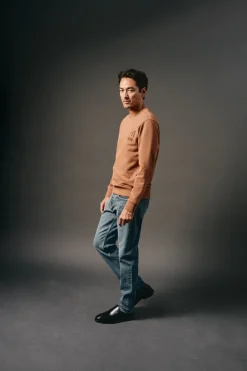 OOTO Sweatshirts-Sweatshirt com logo em relevo Castanho