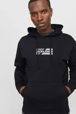 Jack & Jones Sweatshirts-Sweatshirt com logo frontal preto