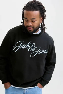 Jack & Jones PLUS Sweatshirts-Sweatshirt com logo frontal preto