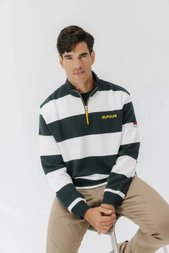 elPulpo Sweatshirts-Sweatshirt com logo riscas Perkins Verde