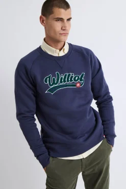 Williot Sweatshirts-Sweatshirt com manga raglan com logo vintage Azul