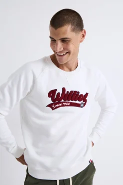 Williot Sweatshirts-Sweatshirt com manga raglan com logo vintage Branco
