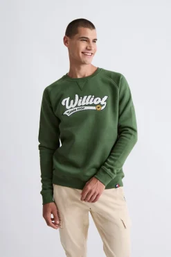 Williot Sweatshirts-Sweatshirt com manga raglan com logo vintage Verde