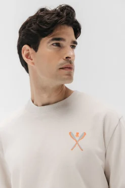 elPulpo Sweatshirts-Sweatshirt com pás desenhadas Ecru