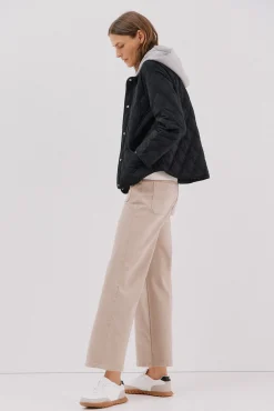 Cortefiel Casacos|Acolchoados E Agasalhos-sweatshirt curto com capuz Preto