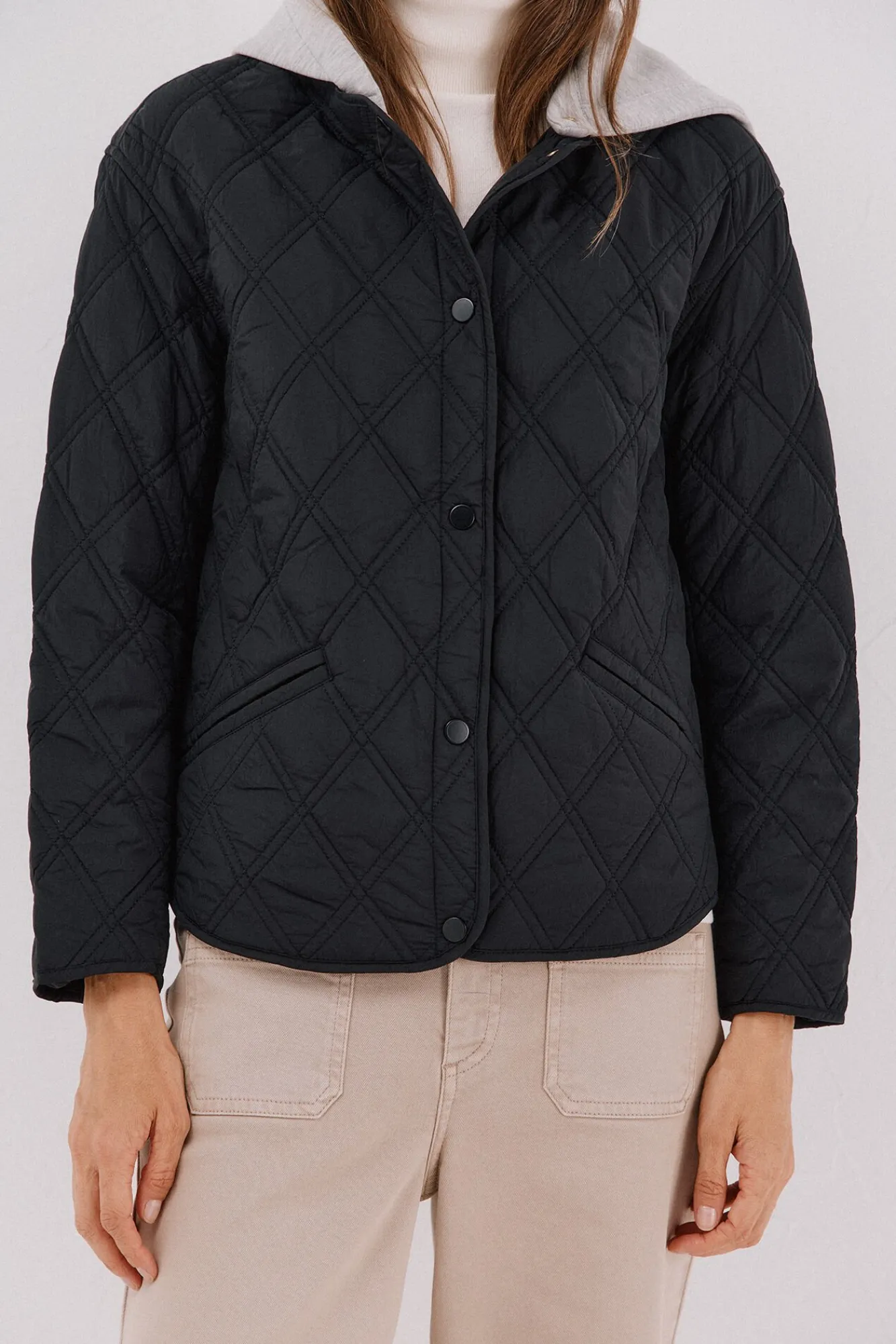 Cortefiel Casacos|Acolchoados E Agasalhos-sweatshirt curto com capuz Preto