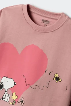Springfield Kids Sweatshirts|T-Shirts-Sweatshirt da garota Snoopy rosa