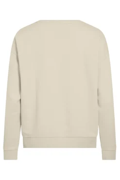 Vila Sweatshirts-Sweatshirt de algodão orgânico com bordado Tostado