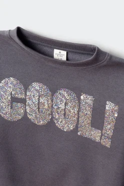 Springfield Kids Sweatshirts|T-Shirts-Sweatshirt de garota descolada cinzento