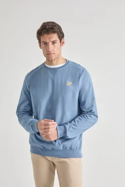 Street Monkey Sweatshirts-Sweatshirt de gola redonda estampada Azul