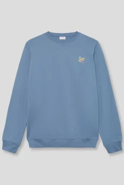 Street Monkey Sweatshirts-Sweatshirt de gola redonda estampada Azul