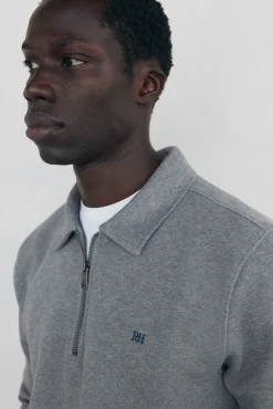 Pedro del Hierro Sweatshirts-Sweatshirt de gola semicisne Cizento