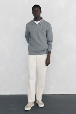 Pedro del Hierro Sweatshirts-Sweatshirt de gola semicisne Cizento